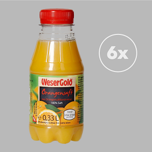 WESERGOLD SINAASAPPELSAP 6X33CL.PET